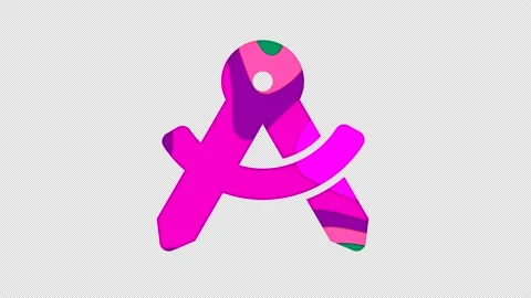 Multi-colored icon drafting compass with colored spots floating inside. In-Out Stock Footage 239972023