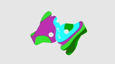Multi-colored icon Sign language interpreting with colored spots floating Stock Footage 239259620