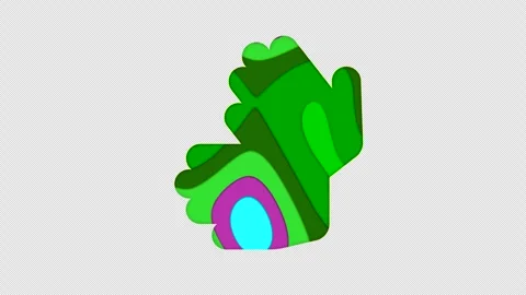 Multi-colored icon sign language with colored spots floating inside. In-Out Stock Footage 241473442