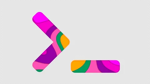 Multi-colored icon terminal with colored spots floating inside. In-Out Alpha end Stock Footage 241676976