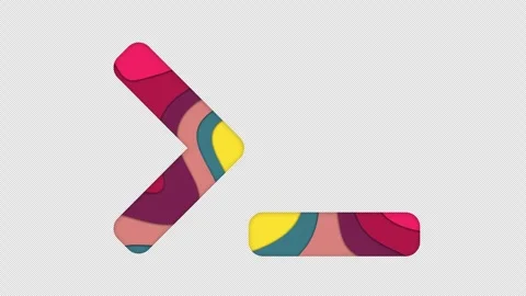 Multi-colored icon terminal with colored spots floating inside. In-Out Alpha end Stock Footage 241677782