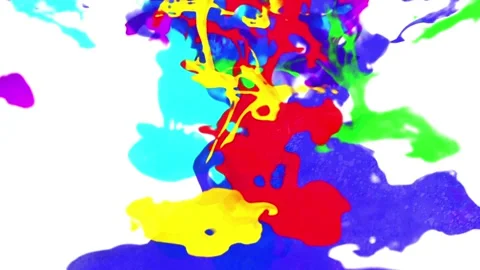 Multi-colored Ink drops Background Video stock 250326614