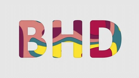 Multi-colored inscription ISO code currency BHD with colored spots floating Stock Footage 238427238