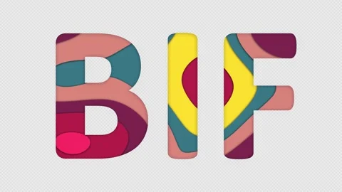 Multi-colored inscription ISO code currency BIF with colored spots floating Stock Footage 238427306