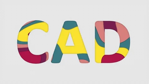 Multi-colored inscription ISO code currency CAD with colored spots floating Stock Footage 238523147