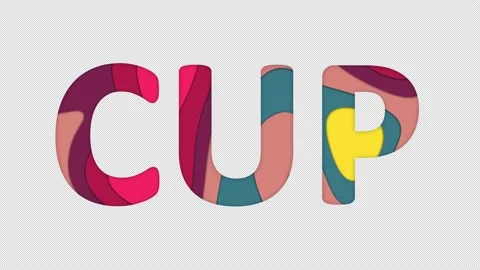 Multi-colored inscription ISO code currency CUP with colored spots floating Stock Footage 238523361
