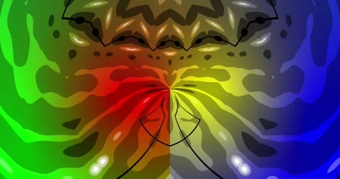 A multi-colored kaleidoscope of ornaments Stock Footage 144673889