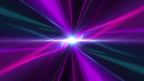 Multi-colored laser beams Video stock 157715032