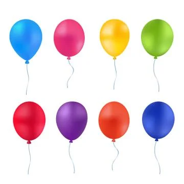Multi-colored light ballons Stock Illustration