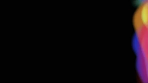 Multi-colored light leak on a black screen. Stock Footage 146808250