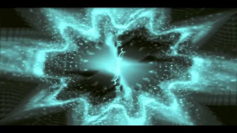 Multi-colored light strips, an equalizer in the form of electric discharges Stock Footage 248068546