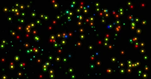 Multi-colored lights with bokeh effect. Shimmering circles Stock Footage 153106976