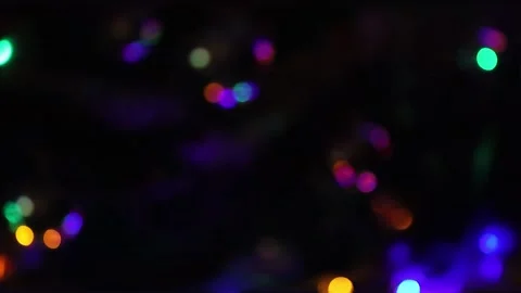 Multi-colored Lights. Flashing Lights Background. Abstract Bokeh Background Loop Stock Footage 228949565