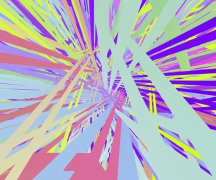 Multi-colored lines going to the horizon Stock Illustration