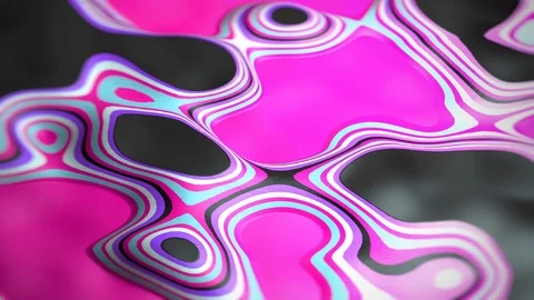 Multi-colored liquid canyons, unique colorful moving texture, 3D animation Stock Footage 127169461