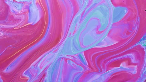 Multi-colored liquid paints move slowly. Video stock 157914022