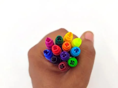 Multi colored marker isolated on white background Stock Photos