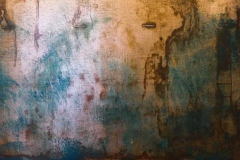 Multi-colored metal surface, sheet of metal with colored stains Stock-Fotos