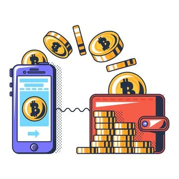 Multi Colored Money Transaction Icon Stock Illustration