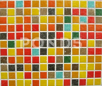 Multi-colored mosaic tiles Stock Photos