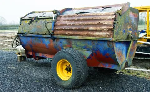 Multi colored muck spreader Foto stock
