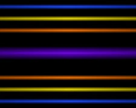 Multi colored neon light lamp. straight horizontal lines Stock Illustration