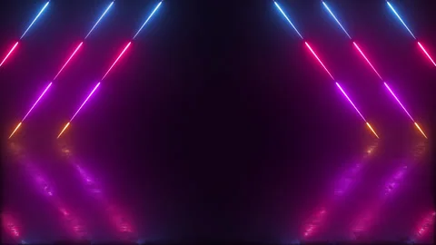 Multi-Colored Neon Lines Loop 스톡 동영상 232640828