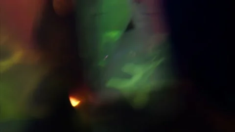 Multi-colored neon sci-fi fashion holographic light leaks background. Video stock 149790854