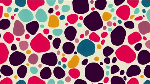 Multi colored ornamental all over base background repeat animation Stock Footage 220114516