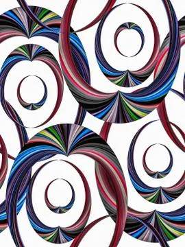 Multi colored  oval shaped seamless pattern Illustrazione stock