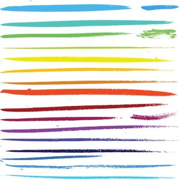 Multi colored paint art brushes Stock Illustration