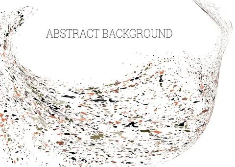 Multi-colored paint splashes, strokes, dust particles, litter blown by the wi Stock-Illustration