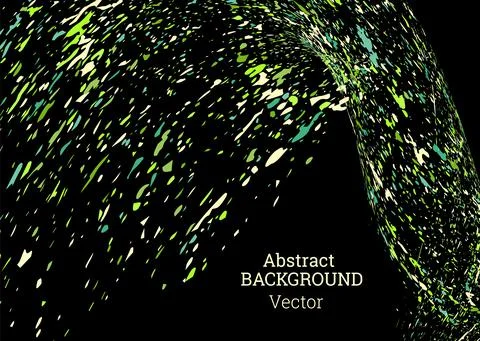 Multi-colored paint splashes, strokes, dust particles, litter blown by the wi Stock Illustration