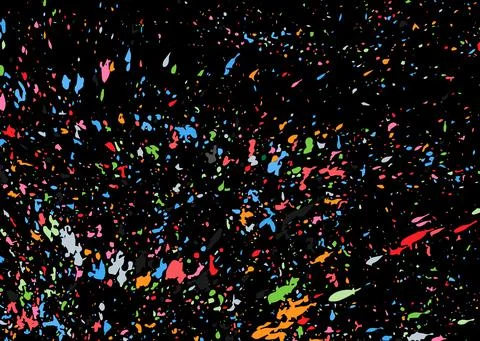 Multi-colored paint splashes, strokes. Design template for the design of bann Stock Illustration