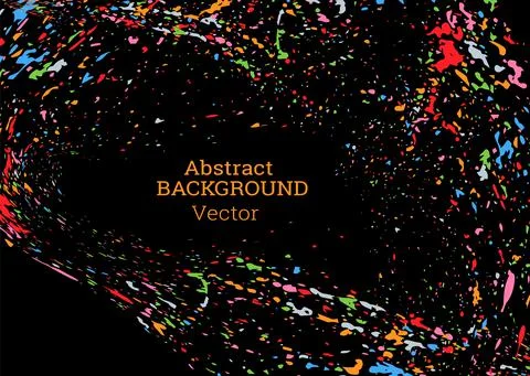 Multi-colored paint splashes, strokes. Design template for the design of bann Stock Illustration