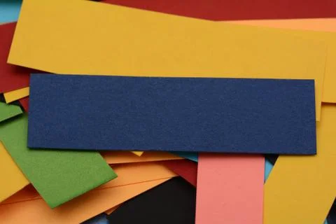 Multi Colored Paper Cards with Copyspace Stock Photos