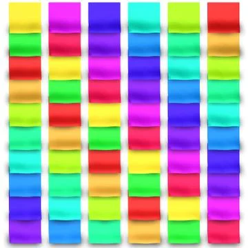 Multi-colored paper stickers Stock Illustration