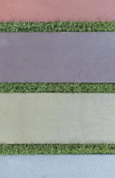 Multi-colored paving slabs. 写真素材