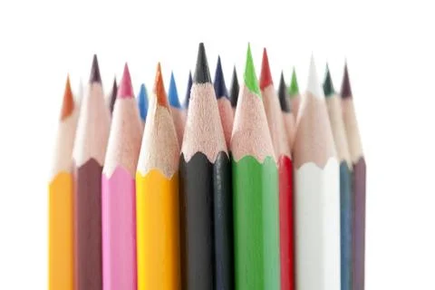 Multi colored pencil Stock Photos