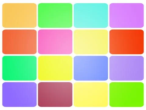 Multi-colored photo overlay mosaic 4 x 4 rectangles Stock Illustration