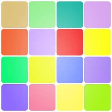 Multi-colored photo overlay mosaic 4 x 4 squares Stock Illustration