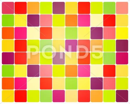 Multi-Colored Photo Overlay Mosaic 10 X 8 Squares