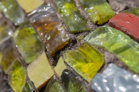 Multi-colored pieces of glass Stock Photos