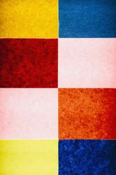 Multi-colored pieces of recycled construction paper. a pattern of rectangles, Stock Photos