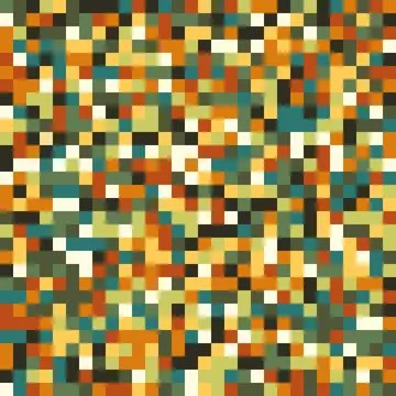 Multi colored Pixel Background in Art Style. Abstract vector Background of sq Stock Illustration