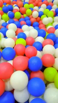 Multi-colored plastic balls. Stock Photos