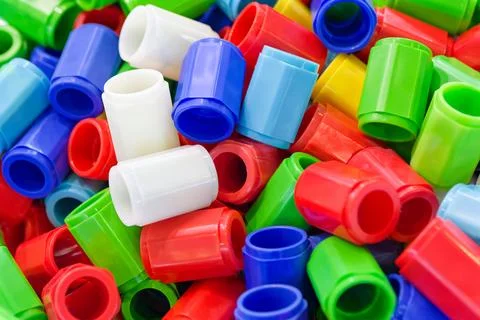 Multi-colored plastic details Stock Photos