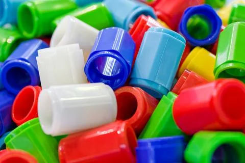 Multi-colored plastic details Stock Photos