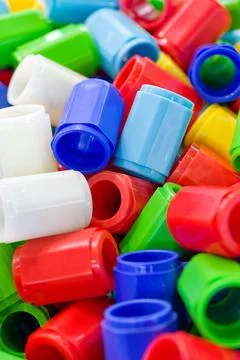 Multi-colored plastic details Foto stock
