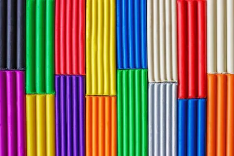 Multi-colored plasticine background Foto stock